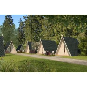 Camping hytter og tønder