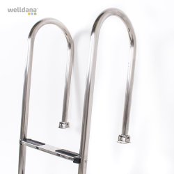 Stige 3 trin med swing element i rustfri stl