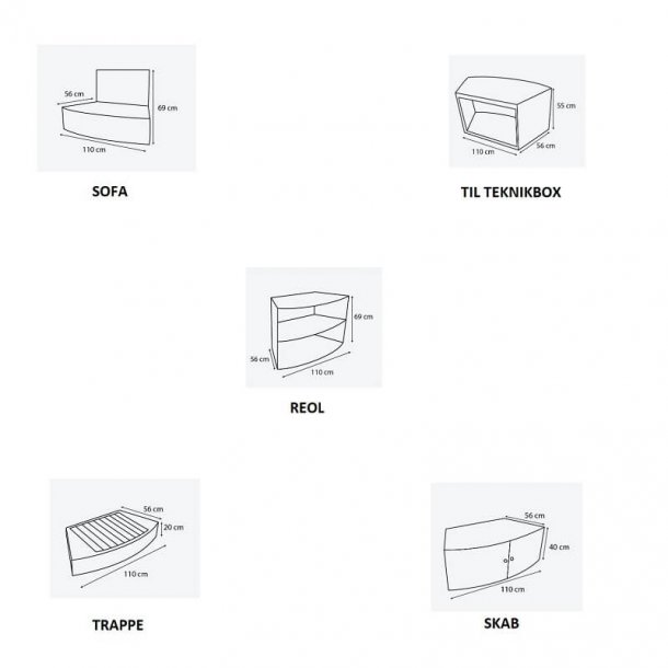 Octopus Udespa med 5 Mbel elementer