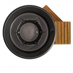 Udespa 180 cm Topspa XS Grafit sort med UV-C og LED