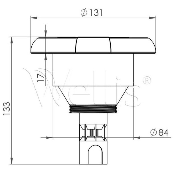 Wellis - Jet 5" - transparent 1- huls - Roterende - Transparent V3 - neutral