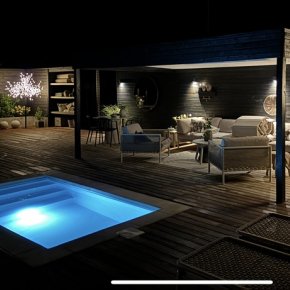 nedgravet pool med LED lys galleri