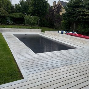pp pool varibic hvid med skimmer og lamel cover