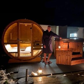 sauna tnde med Topspa i have wellness oase