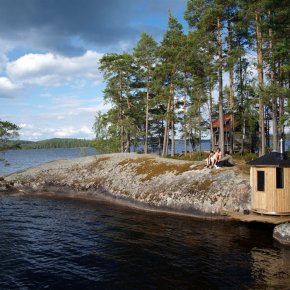 tndesauna vertikal med brndeovn galleri p klippe