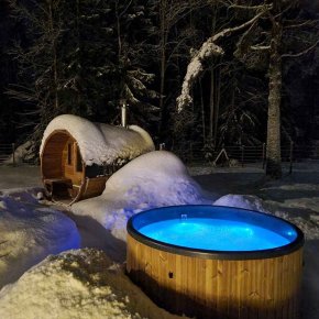 Topspa XS udespa med sauna i sne galleri  