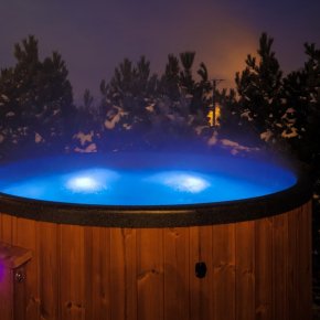 Vildmarksbad med LED lys