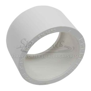 2 - 1,5 tommer PVC reducering - Hvid