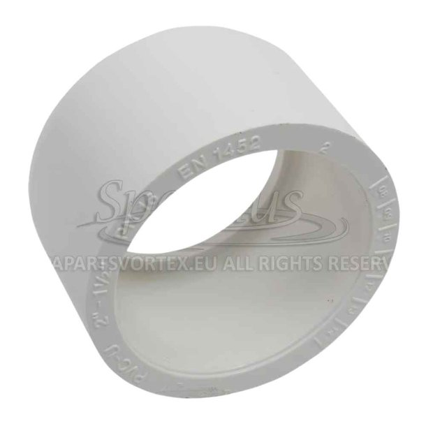 2 - 1,5 tommer PVC reducering - Hvid