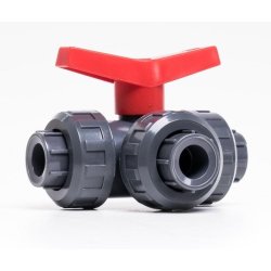 3-vejs Drejeventil PVC  50 mm