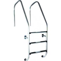 Stige 3 trin i rustfri stl til pool med overlb