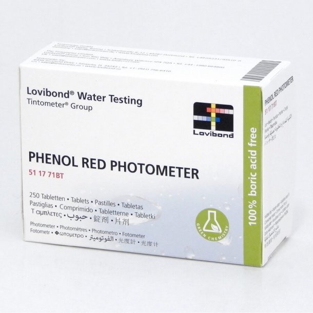 Lovibond - Phenol Red - Test Tabletter til pH - 250 stk - Scuba Fotometer
