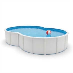 St&aring;lv&aelig;gs pool - 8-tals form 6,4 x 3,9 m h 1,2 m - Gre