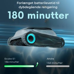 Aiper Scuba S1 Poolrobot � Tr�dl�s reng�ring af bund, v�gge og vandlinje