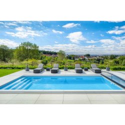 Algarve Komposit Panel Pool H 1,4 m  Flere st�rrelser