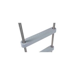 Azuro De Luxe stige i rustfrit stl med 3 trin - ANTRACIT