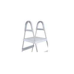 Azuro De Luxe stige i rustfrit stl med 3 trin - ANTRACIT