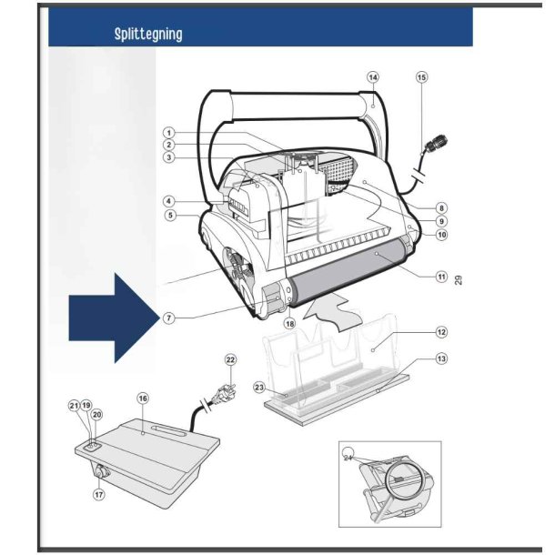 Blte til  Poolrobot Galeon MED