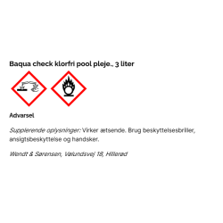 Baqua Check 3 liter Klorfri Pool pleje