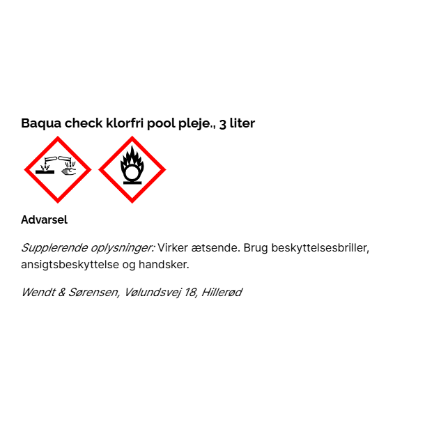 Baqua Check 3 liter Klorfri Pool pleje