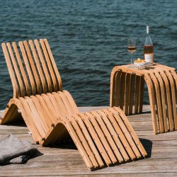 Boomerang Chaise Longue Havestol Teak