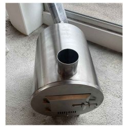 Brndeovn til Vildmarksbad Udvendig inkl. skorsten