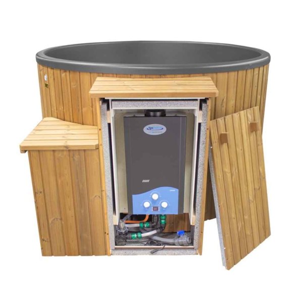 Citytub Vildmarksbad Arctic Gasovn Isoleret Dark Grey