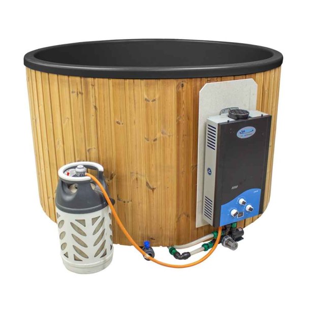 Citytub Vildmarksbad med Gasovn Grafit Sort