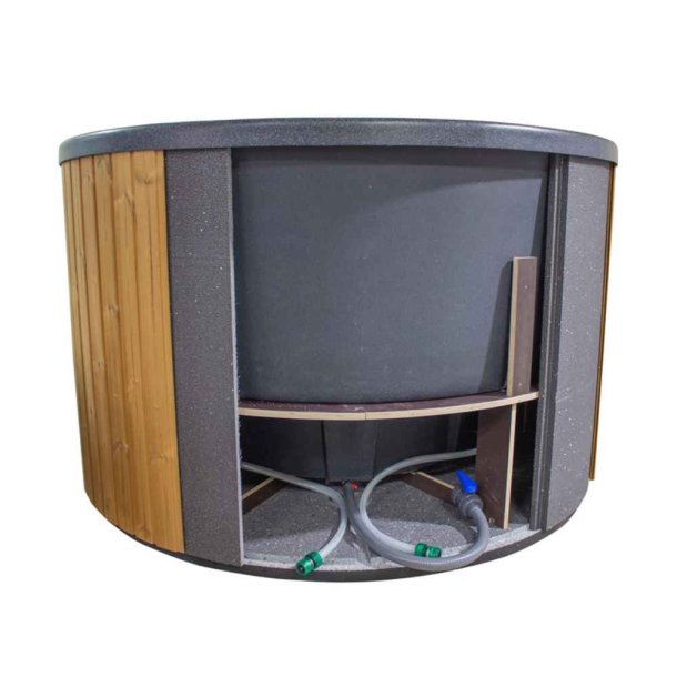 Citytub Vildmarksbad Arctic Gasovn Isoleret Dark Grey