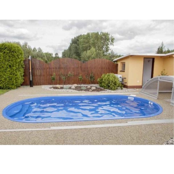 Coral Ikaros Glasfiber Pool Pakke Oval 6,0 x 3,0 x 1,4 m