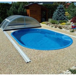 Coral Olymp Oval Glasfiber Pool Pakke 4,5 x 3 x 1,2 m