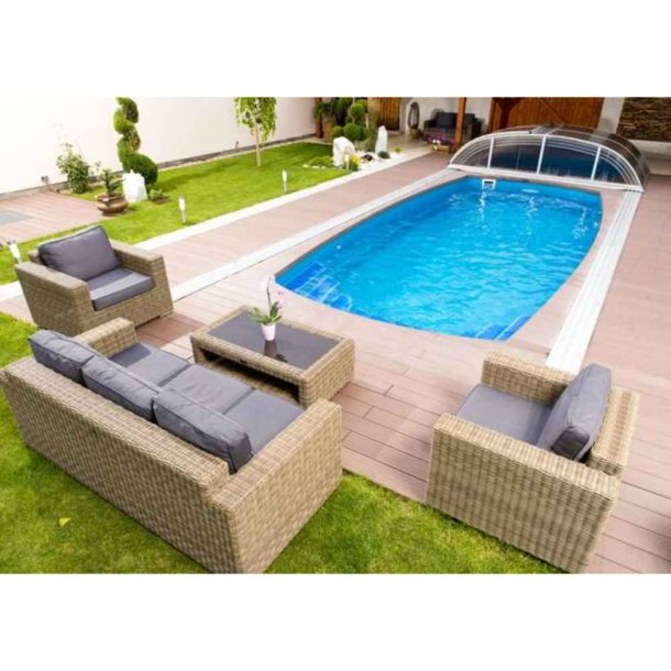 Coral Orion Glasfiber Pool Pakke 7,5 x 3,5 x 1,5 m