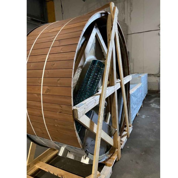 DEMO Vildmarksbad Deluxe XL Glasfiber Gr - Indbygget Ovn  2,3 m