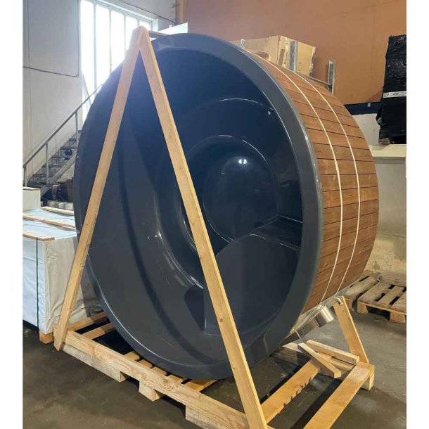 DEMO Vildmarksbad Deluxe XL Glasfiber Gr - Indbygget Ovn  2,3 m