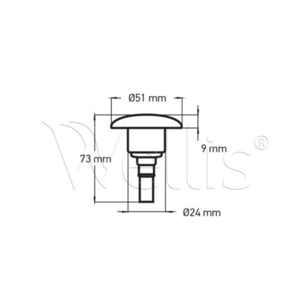 Dyse 2" - 1 hul Wellis
