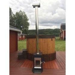 Vildmarksbad Finntub 30 kw brndeovn Azur Bl
