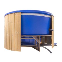 Vildmarksbad Finntub 30 kw brndeovn Azur Bl