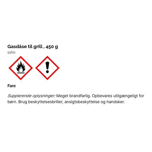 Gasdse til grill 450 g