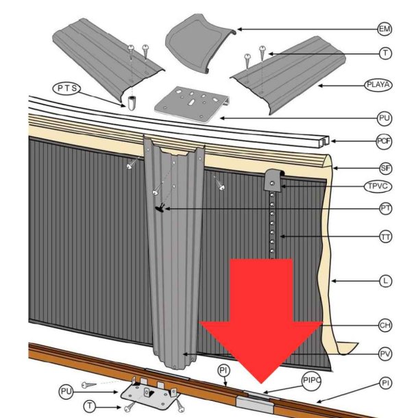 Gre Forbindelsesstykke Gr til underprofiler til pools PIPC