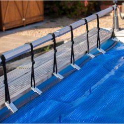 Opruller til termo cover p� fritst�ende tr�pool - set forfra p� hvid baggrund (Varenr. CRP58 - 16425)