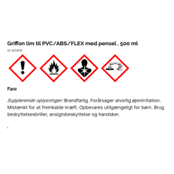 Griffon lim til PVC/ABS/FLEX med pensel 500 ml