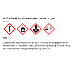 Griffon lim til Pvc-Abs-Flex med pensel 125 ml