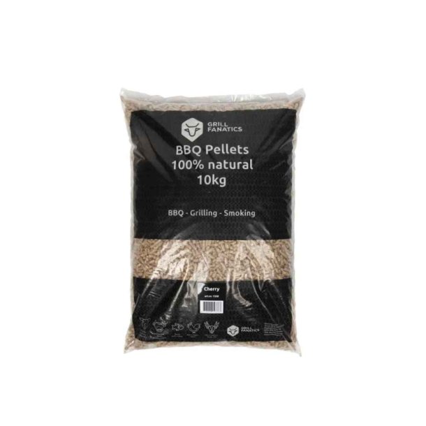 Grill Fanatics BBQ Pellets 10kg - 100% Naturlig Kirseb&aelig;r