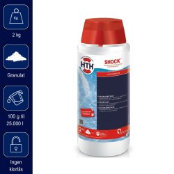 HTH shock powder - klor pulver 2,0 kg
