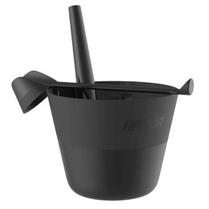 Harvia spand og �ses�t - SORT - set forfra p� hvid baggrund - Professionelt udstyr (Varenr. SN-SA009 - 19369)