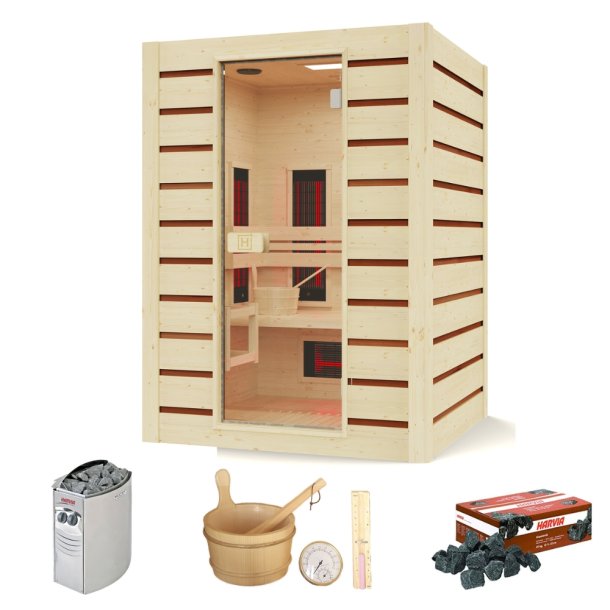 Holl's Hybrid Combi sauna Pakke 2 s&aelig;der