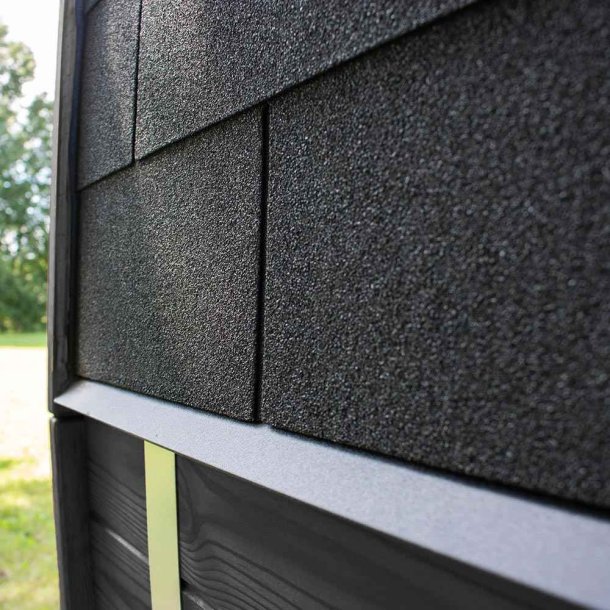 Sauna Onyxia Cube Thermowood halvmneformet glasfront