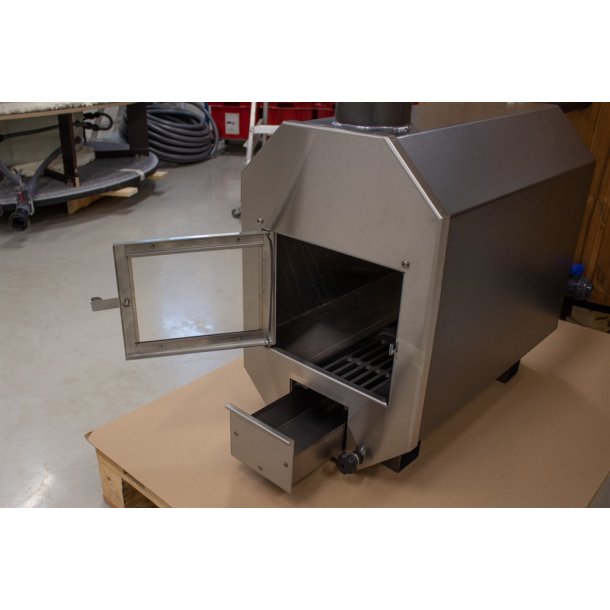 Brndeovn med Skorsten - Vildmarksbad - 30 kw - Aluminium