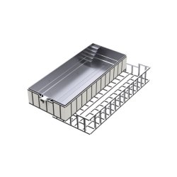 INOXIS rustfrit stl pool Hjde 1,4 m Skimmer Selvbrende