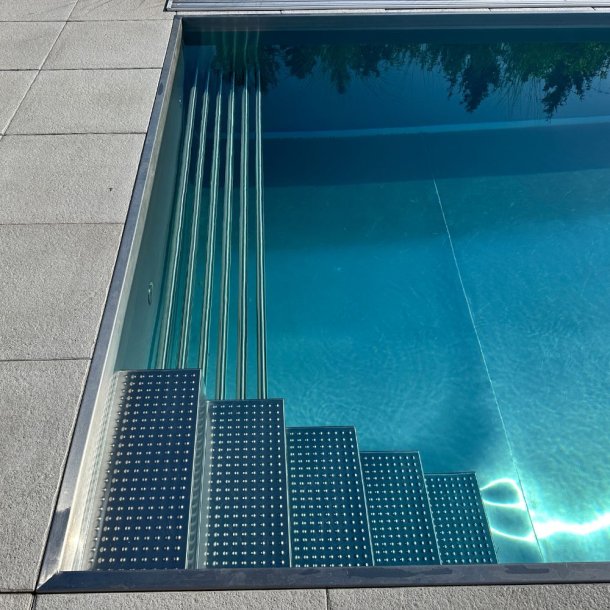 INOXIS rustfrit stl pool Hjde 1,4 m Skimmer Selvbrende